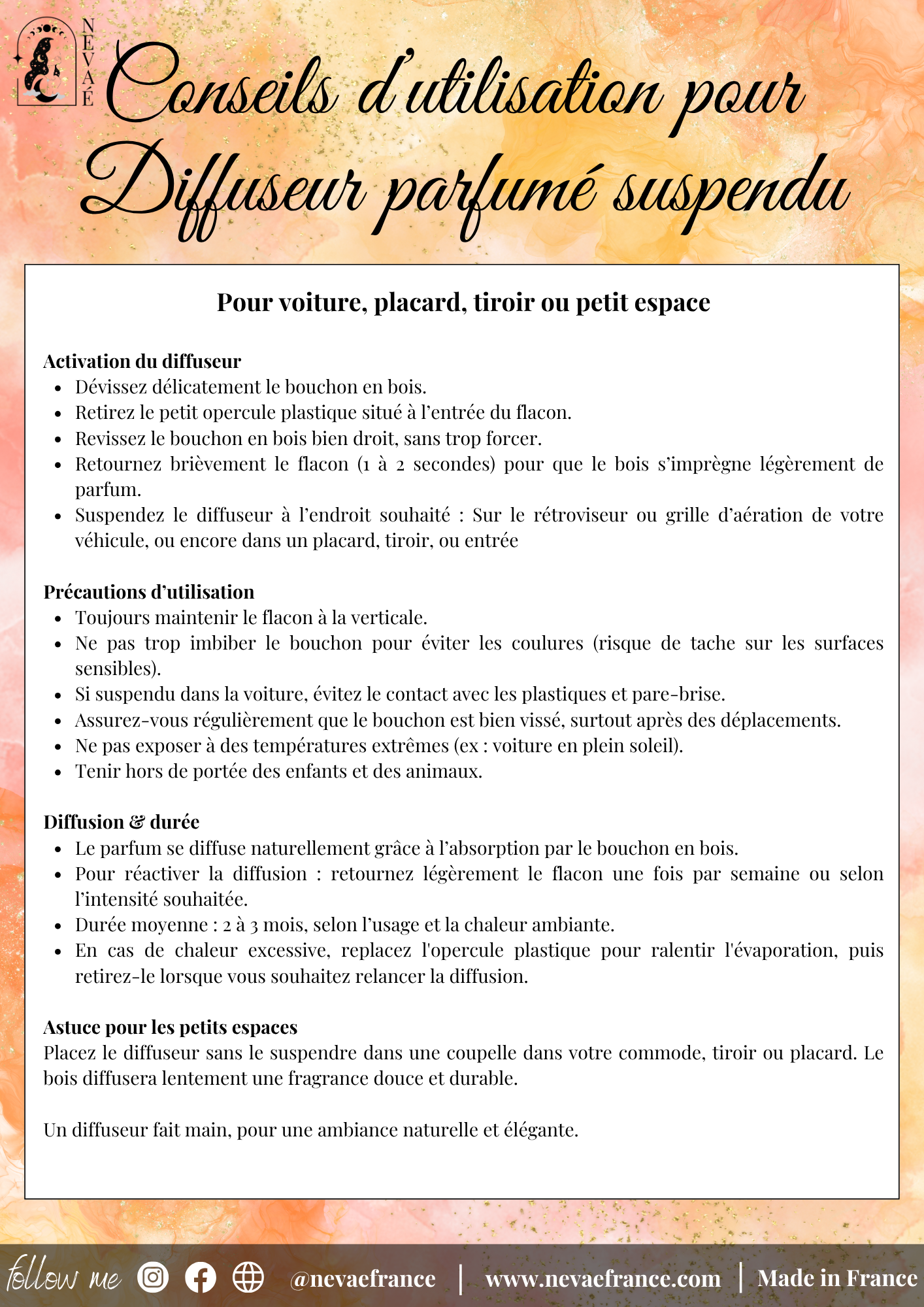 Diffuseur de Parfum Vanille des îles