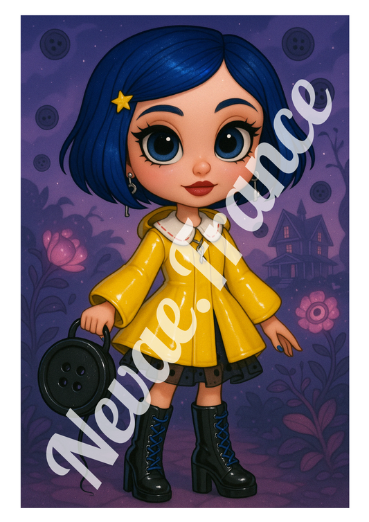 Stickers A6 Coraline Doll