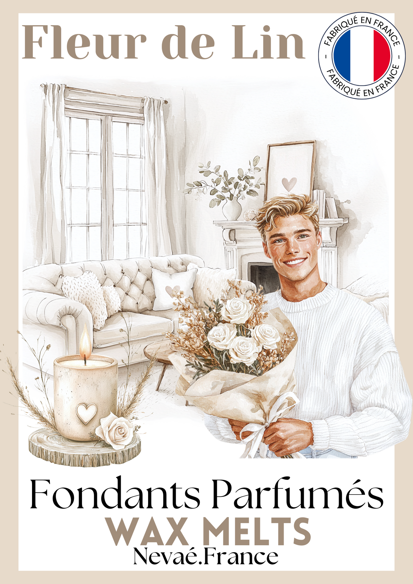 Fondant parfumé  Fleur de Lin