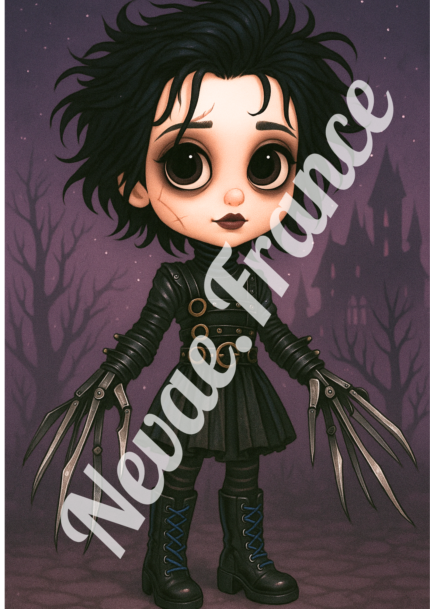 Affiche Edward inspiration Tim Burton