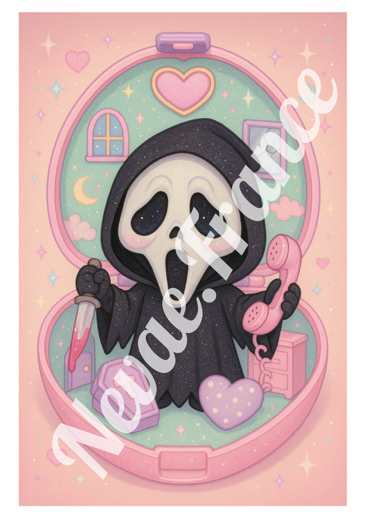 Stickers A6 Ghostface Pastel Pocket