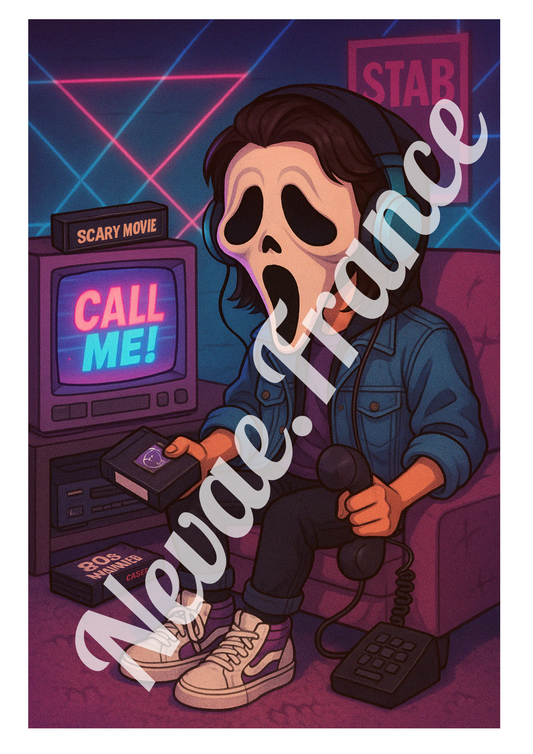 Stickers A6 Ghostface Neon