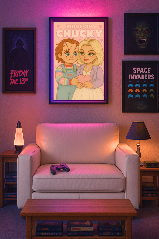 Affiche Chucky et tiffany Pastel